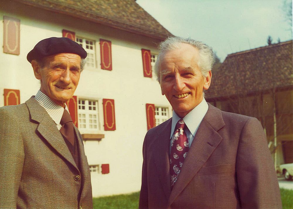 Hans Steiner rechts,  im späteren Leben mit seinem Bruder