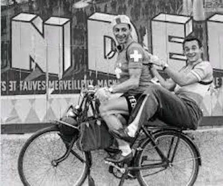Roger Hassenforder und Ferdy Kübler TdF 1955