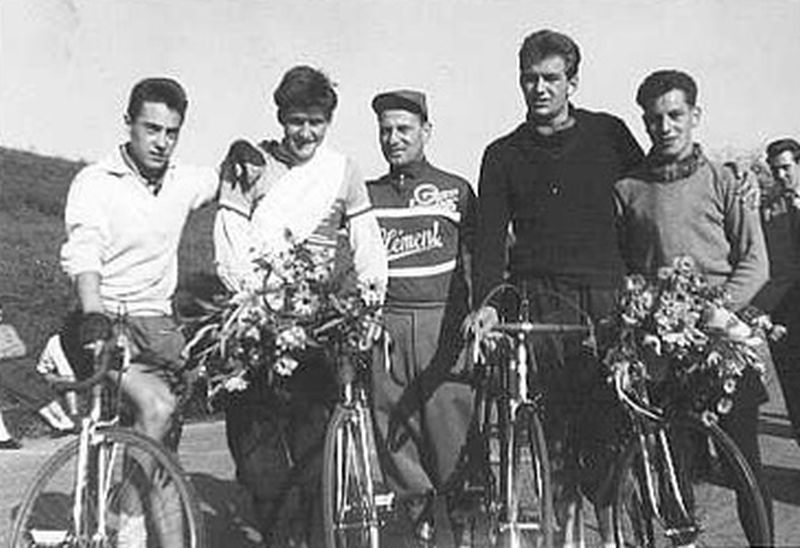 Gran Premio Del Po, v.l. Pietro Del Po, Hans Wenger, Max Wenger und Hanspeter Völlmim
